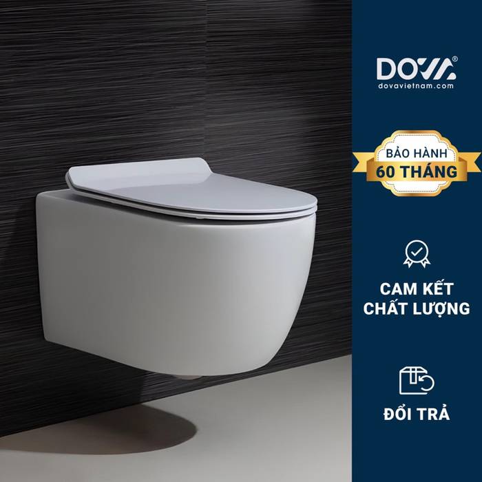 Bồn cầu treo tường kích thước nhỏ gọn, tối ưu diện tích