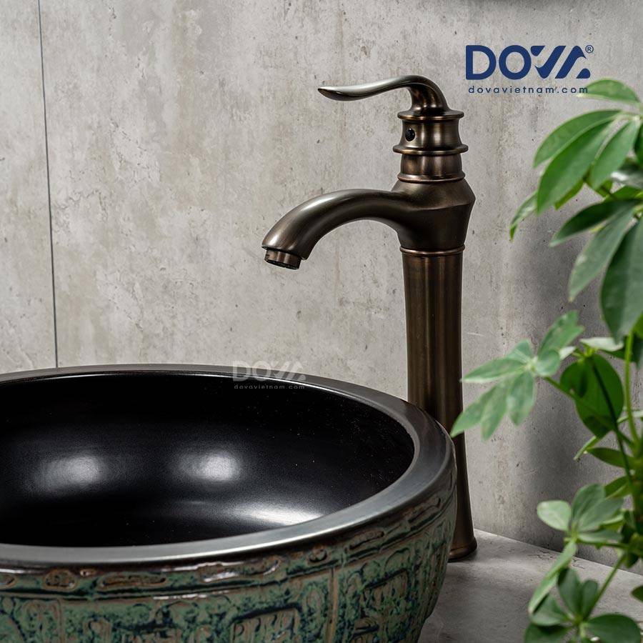 Vòi Rửa Lavabo Đồng Cổ